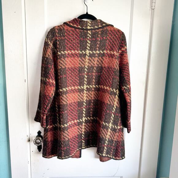 Soft Surroundings Collared Open Cardigan Coat Jacket Sweater Knit Long Sleeves S - Picture 11 of 13